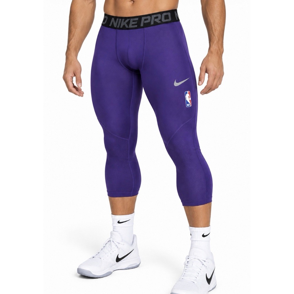 Nike Pro NBA Player Issue Compression Pants Mens XL Tall Purple AT9764-566 NWT